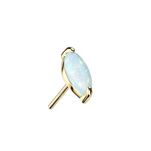 Opal Marquise Solid Gold Top